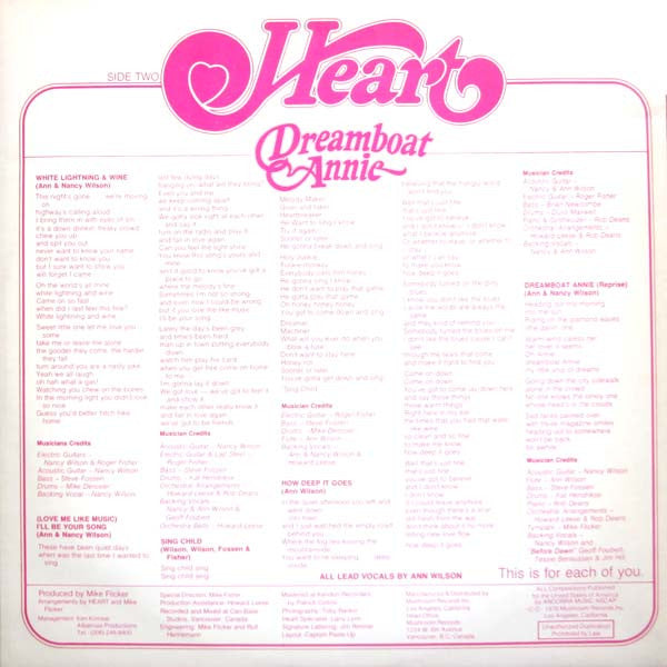 Heart : Dreamboat Annie (LP,Album)