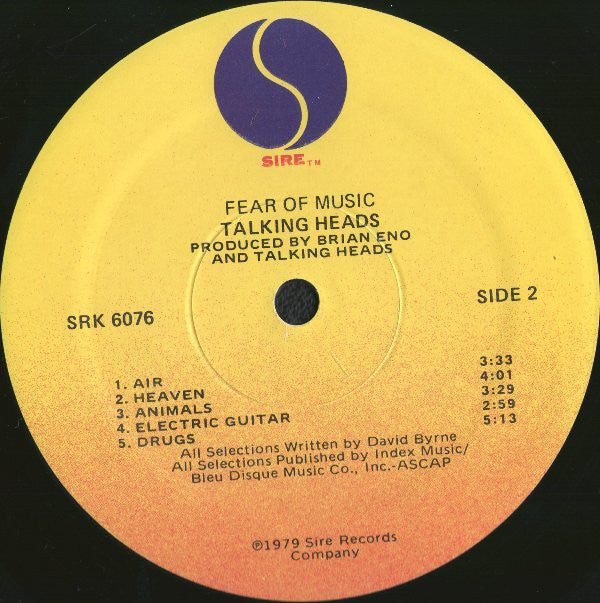 Talking Heads : Fear Of Music (LP,Album)