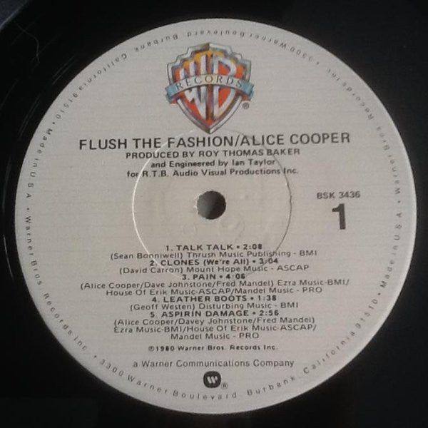 Alice Cooper (2) : Flush The Fashion (LP,Album)