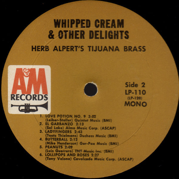 Herb Alpert & The Tijuana Brass : Whipped Cream & Other Delights (LP,Album,Mono)