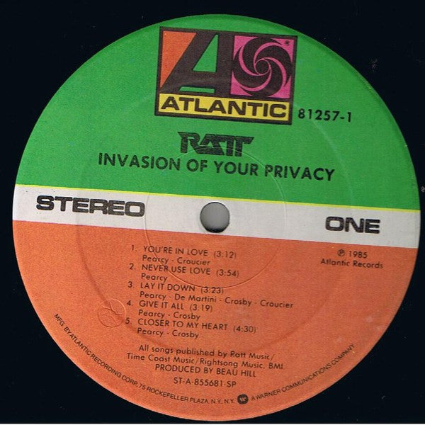 Ratt : Invasion Of Your Privacy (LP,Album,Stereo)