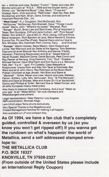 Metallica : Ride The Lightning (Album,Reissue)