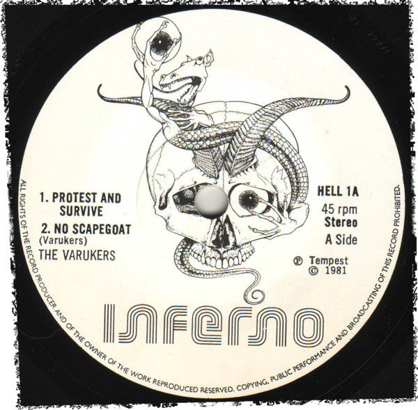 Varukers, The : The Varukers E.P. (7",45 RPM,EP,Repress)