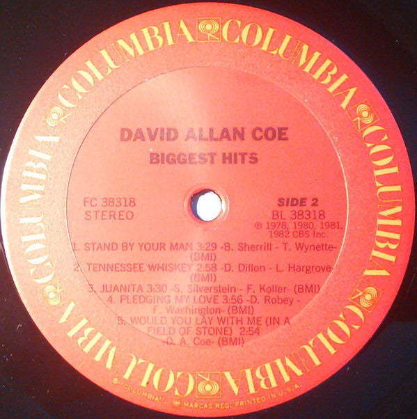 David Allan Coe : Biggest Hits (LP,Compilation)