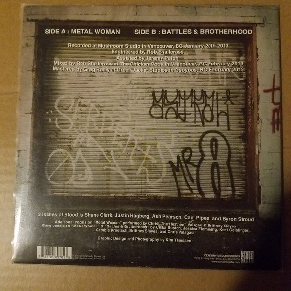 3 Inches Of Blood : Live At Mushroom: Vol. III (7",45 RPM)