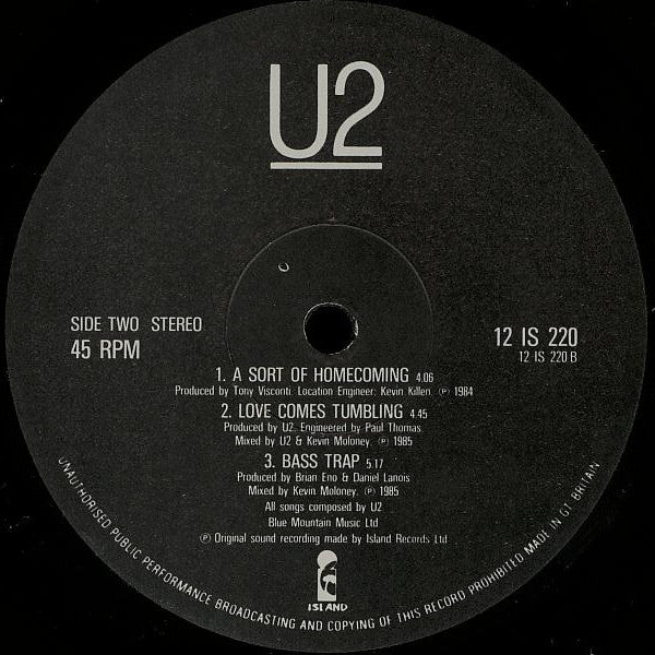 U2 : The Unforgettable Fire (12",Single,45 RPM)