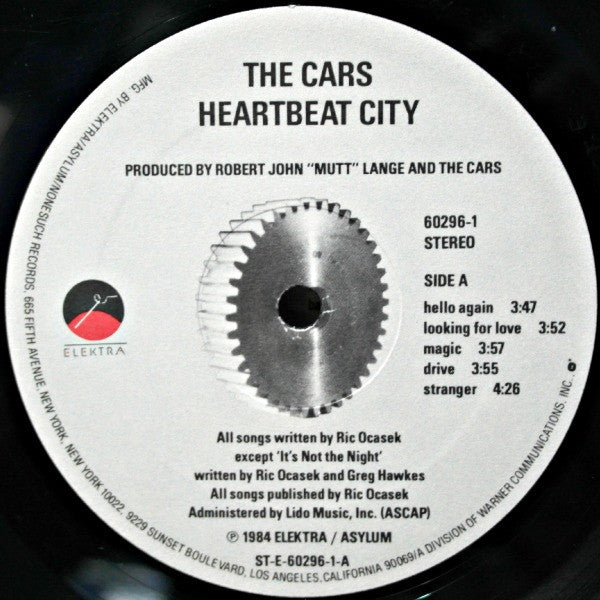 Cars, The : Heartbeat City (LP,Album,Misprint,Stereo)