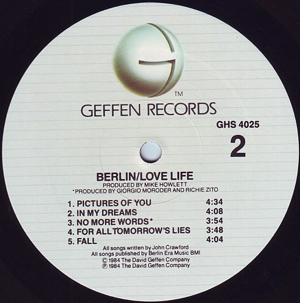 Berlin : Love Life (LP,Album,Stereo)