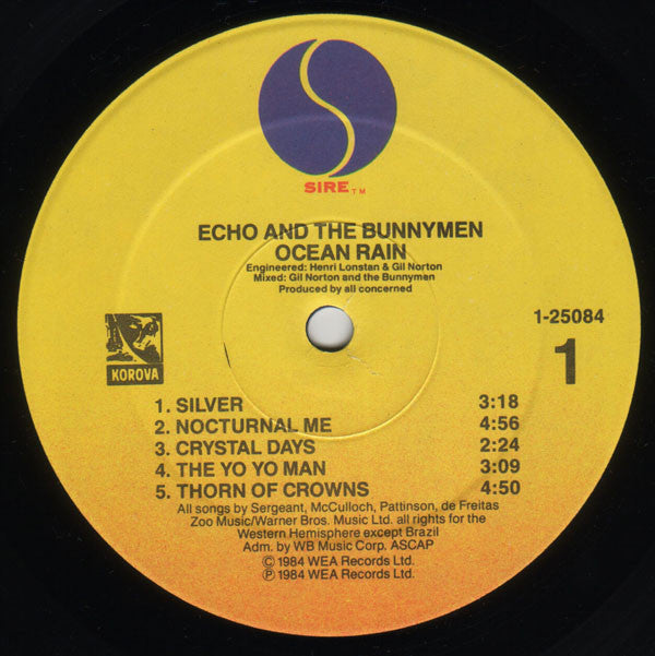 Echo & The Bunnymen : Ocean Rain (LP,Album)