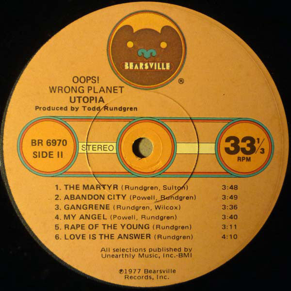 Utopia (5) : Oops! Wrong Planet (LP,Album)