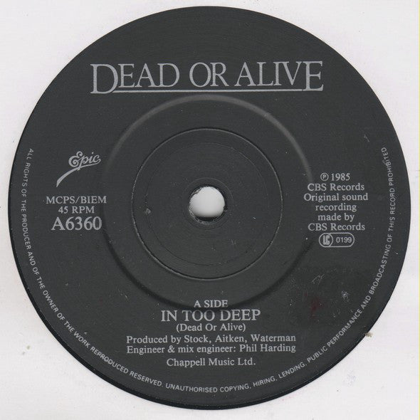 Dead Or Alive : In Too Deep (7",45 RPM,Single)