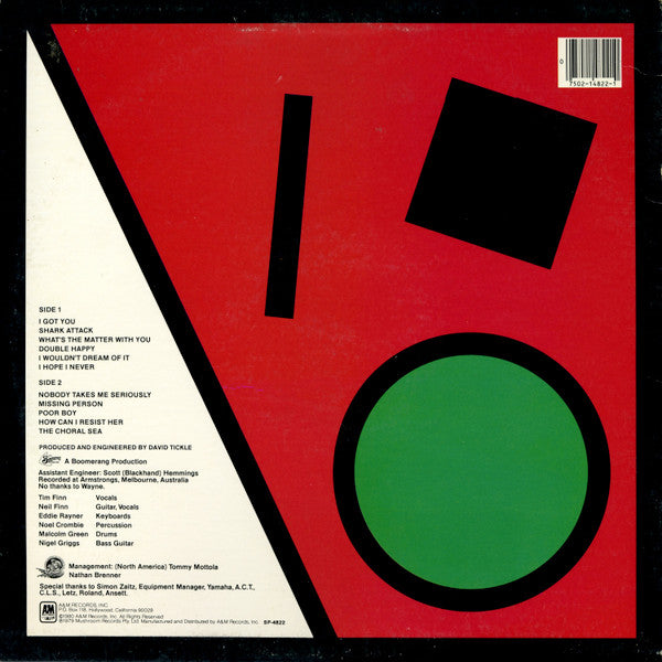 Split Enz : True Colours (LP,Album,Etched)