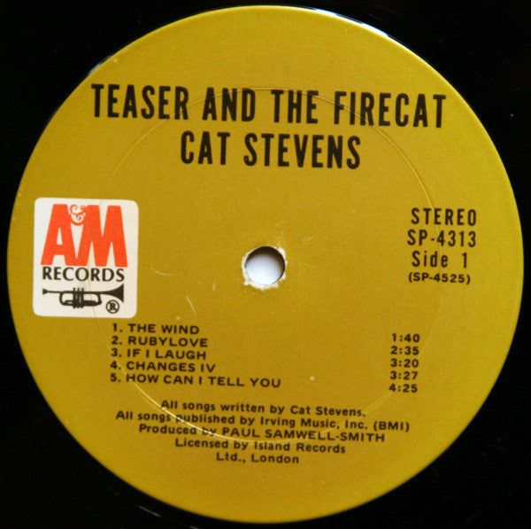 Cat Stevens : Teaser And The Firecat (LP,Album,Stereo)