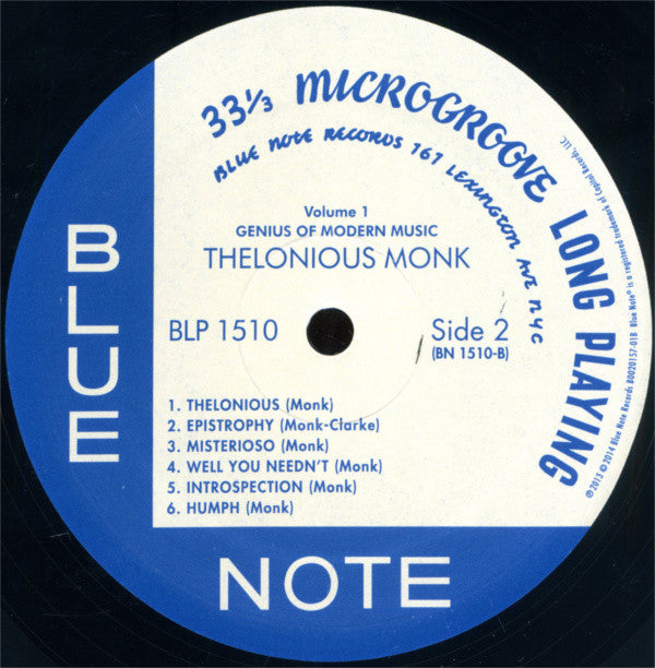 Thelonious Monk : Genius Of Modern Music Volume One (LP,Compilation,Reissue,Remastered,Mono)