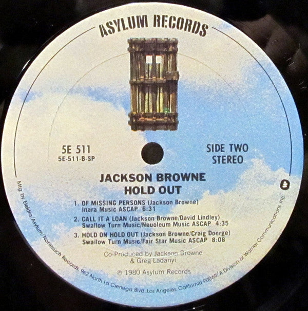 Jackson Browne : Hold Out (LP,Album,Club Edition)