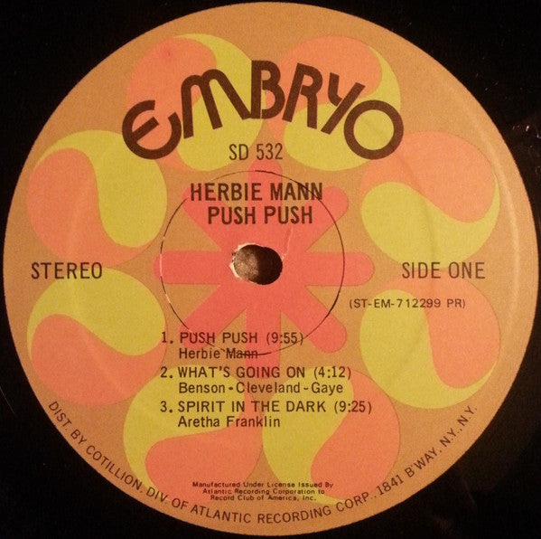 Herbie Mann : Push Push (LP,Album,Club Edition)