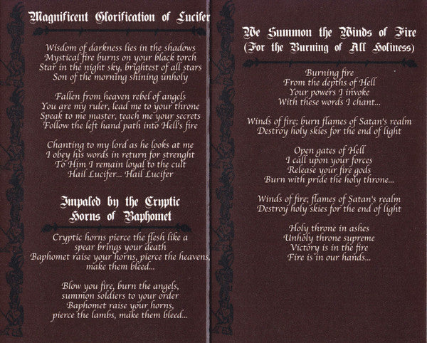 Inquisition : Magnificent Glorification Of Lucifer (Album,Reissue)