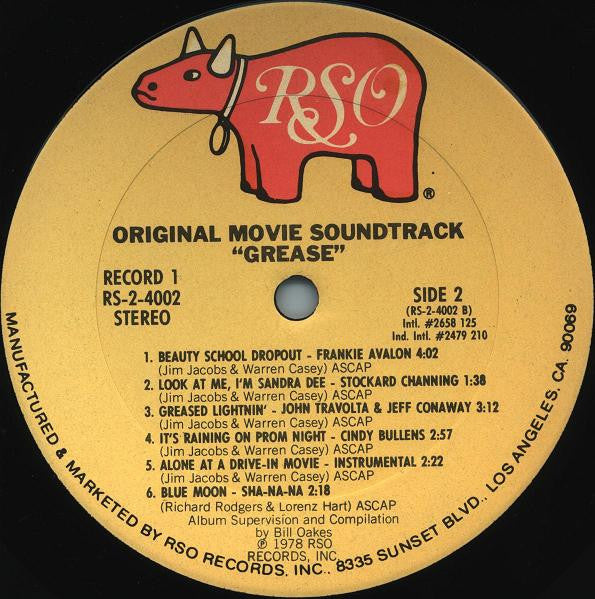 Various : Grease (The Original Soundtrack From The Motion Picture) (LP,Album,Stereo)