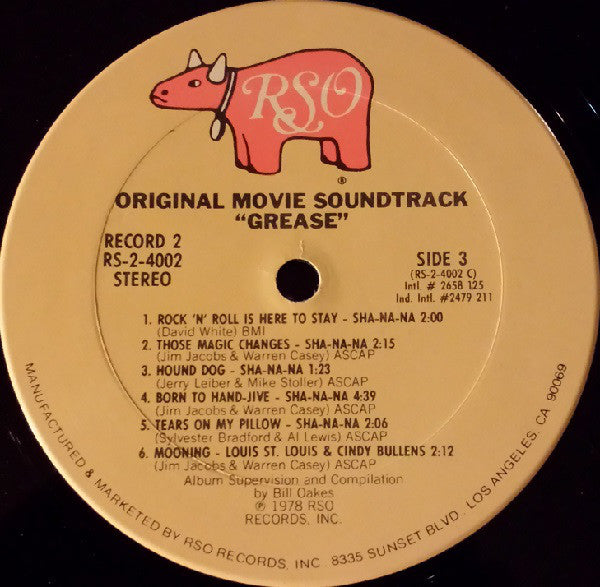 Various : Grease (The Original Soundtrack From The Motion Picture) (LP,Album,Stereo)