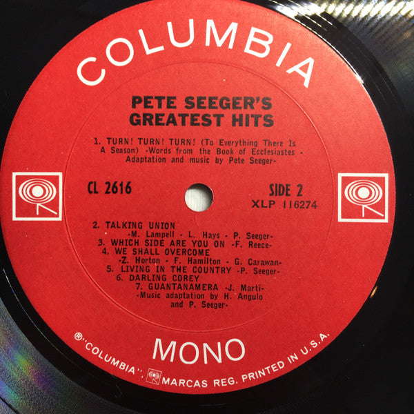 Pete Seeger : Pete Seeger's Greatest Hits (LP,Compilation,Mono)