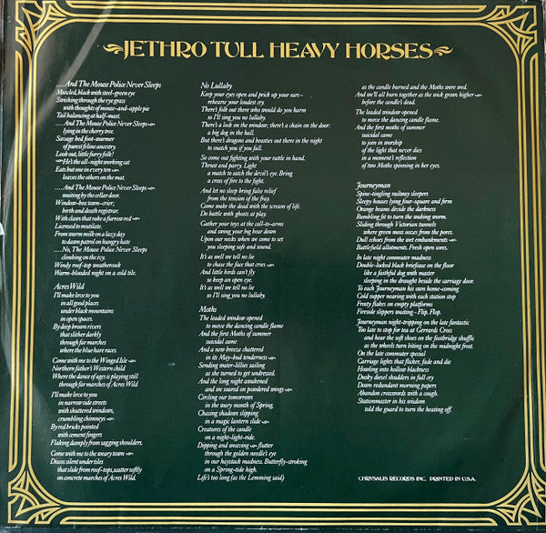 Jethro Tull : Heavy Horses (LP,Album,Stereo)