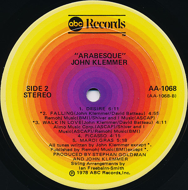 John Klemmer : Arabesque (LP,Album)