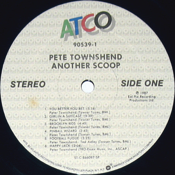 Pete Townshend : Another Scoop (LP,Album,Compilation,Stereo)