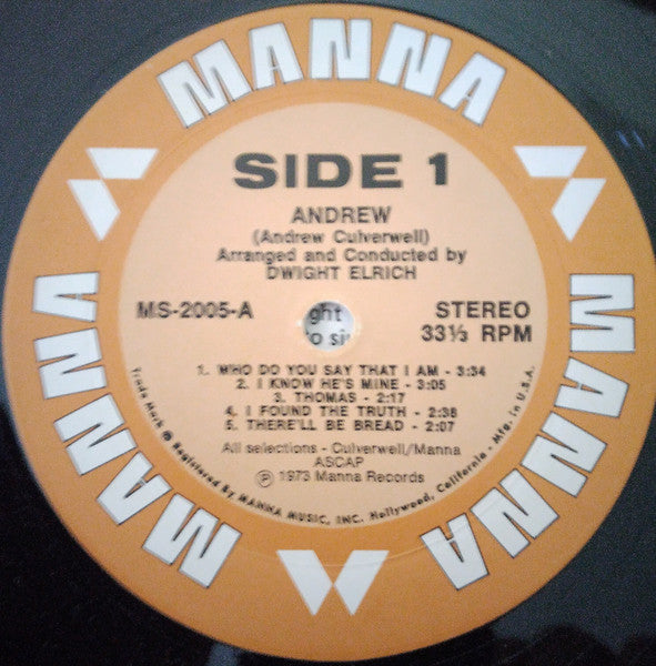 Andrew Culverwell : Andrew (LP,Album,Stereo)