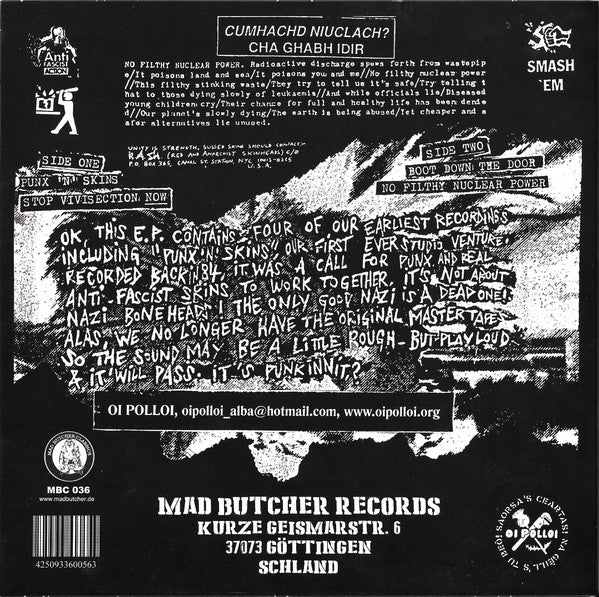 Oi Polloi : Punx 'N' Skins EP (7",45 RPM,EP,Reissue)