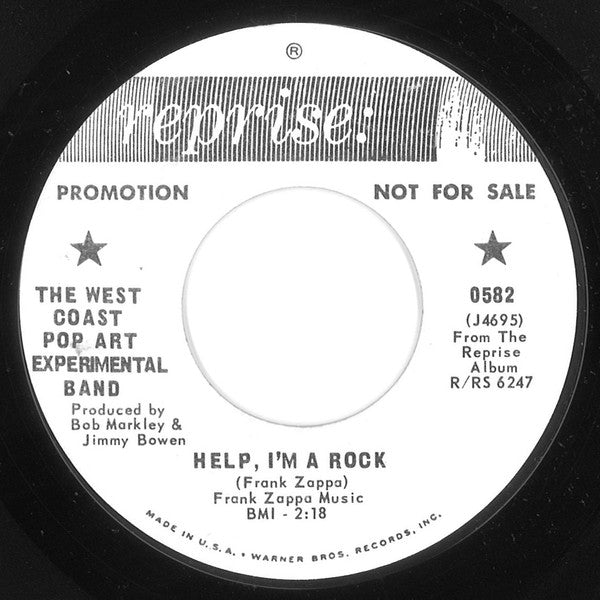 West Coast Pop Art Experimental Band, The : Help, I'm A Rock (7",45 RPM,Promo)
