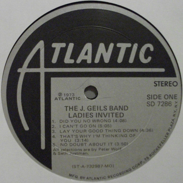 J. Geils Band, The : Ladies Invited (LP,Album)