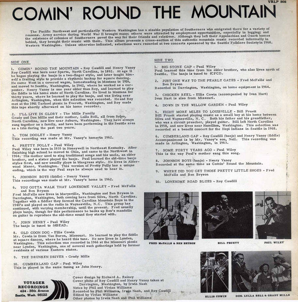 Various : Comin' Round The Mountain: Old Time Southern Singing And Playing In Western Washington (LP,Album,Mono)
