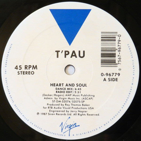 T'Pau : Heart And Soul (12",45 RPM,Single,Stereo)