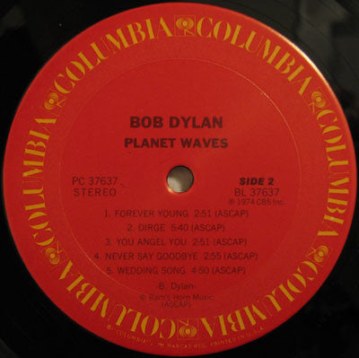 Bob Dylan : Planet Waves (LP,Album,Reissue)