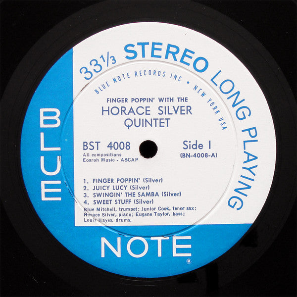 Horace Silver Quintet, The : Finger Poppin' With The Horace Silver Quintet (LP,Album,Reissue,Stereo)