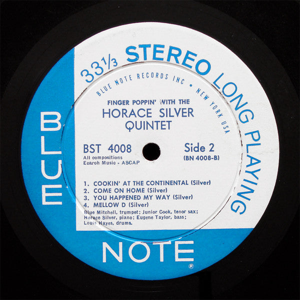 Horace Silver Quintet, The : Finger Poppin' With The Horace Silver Quintet (LP,Album,Reissue,Stereo)