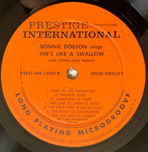 Bonnie Dobson : She's Like A Swallow And Other Folk Songs (LP,Album,Mono)