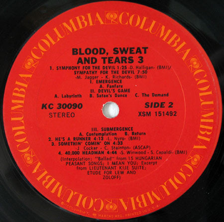 Blood, Sweat And Tears : Blood, Sweat And Tears 3 (LP,Album)