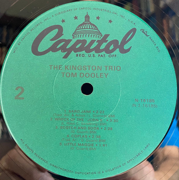 Kingston Trio : Tom Dooley (LP,Reissue,Mono)