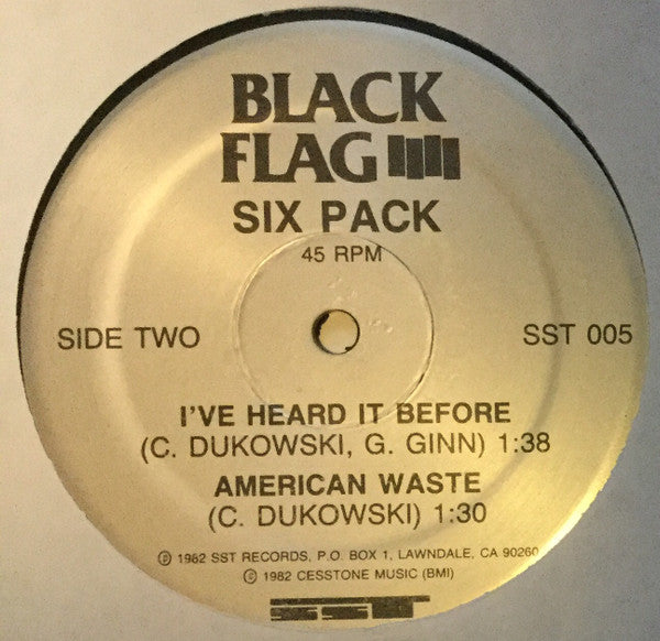 Black Flag : Six Pack (12",45 RPM,Reissue)