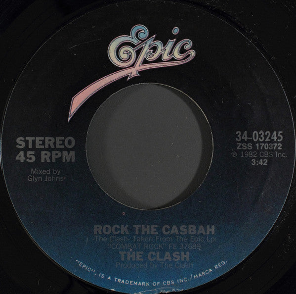 Clash, The : Rock The Casbah (7",45 RPM,Single,Styrene,Stereo)