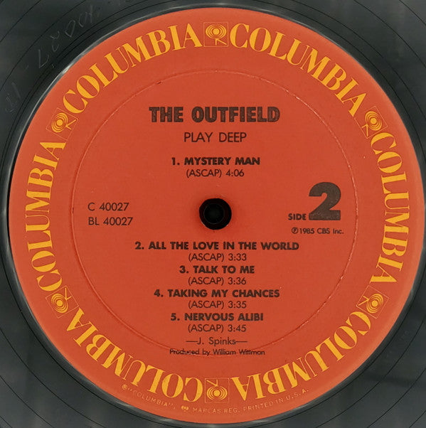 Outfield, The : Play Deep (LP,Album,Stereo)