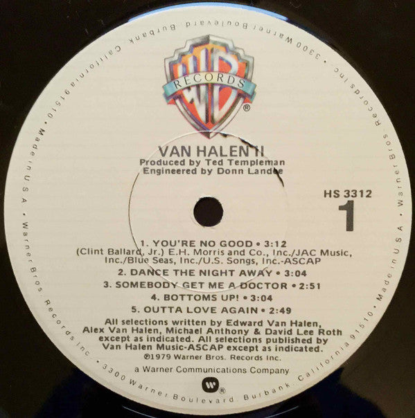Van Halen : Van Halen II (LP,Album,Club Edition)