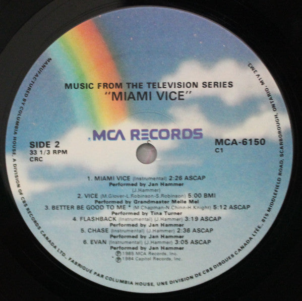 Various : Miami Vice - Music From The Television Series (LP,Compilation,Club Edition)