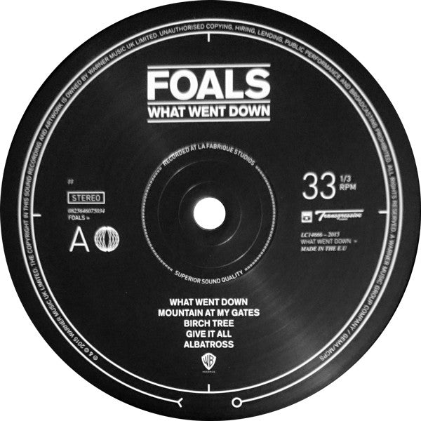 Foals : What Went Down (LP,Album,Stereo)