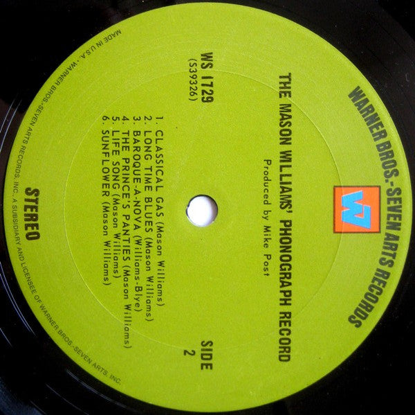 Mason Williams : The Mason Williams Phonograph Record (LP,Album,Stereo)