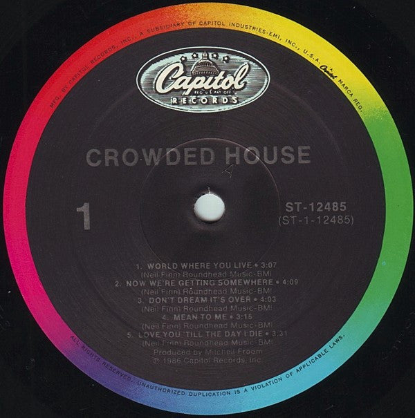 Crowded House : Crowded House (LP,Album)