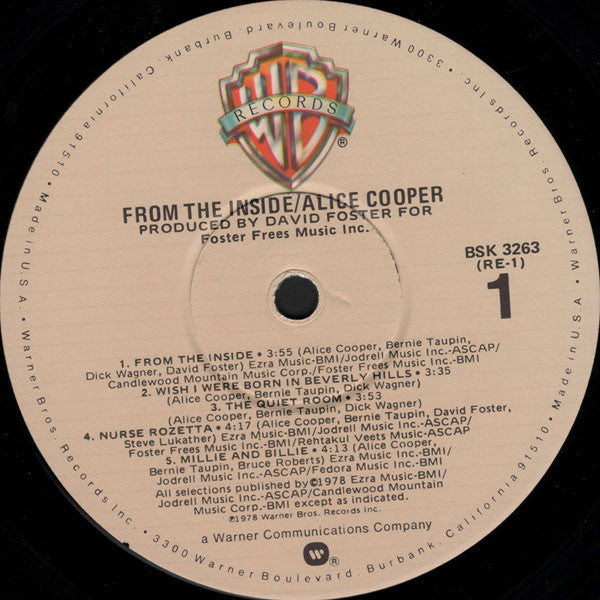 Alice Cooper (2) : From The Inside (LP,Album,Stereo)