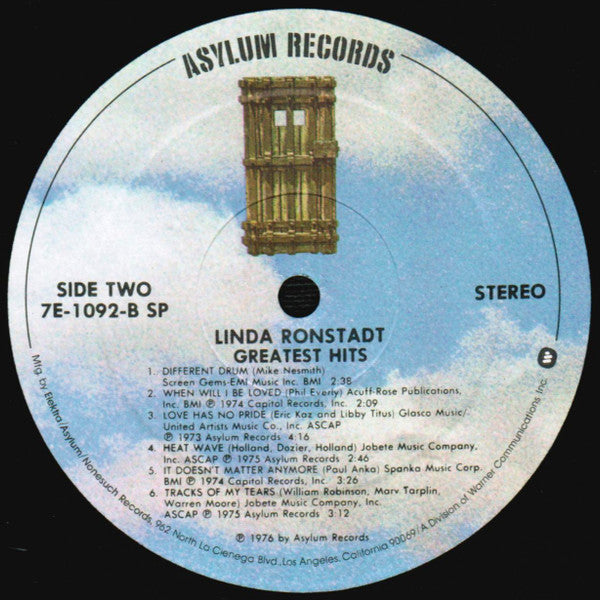 Linda Ronstadt : Greatest Hits (LP,Compilation)