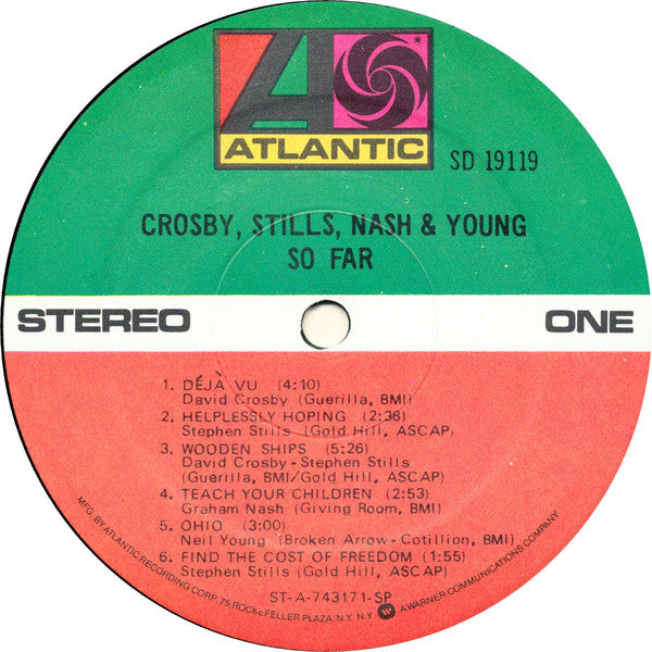 Crosby, Stills, Nash & Young : So Far (LP,Compilation,Reissue)